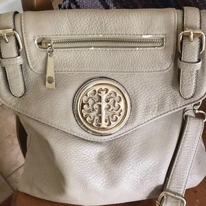 Spacious beige crossbody